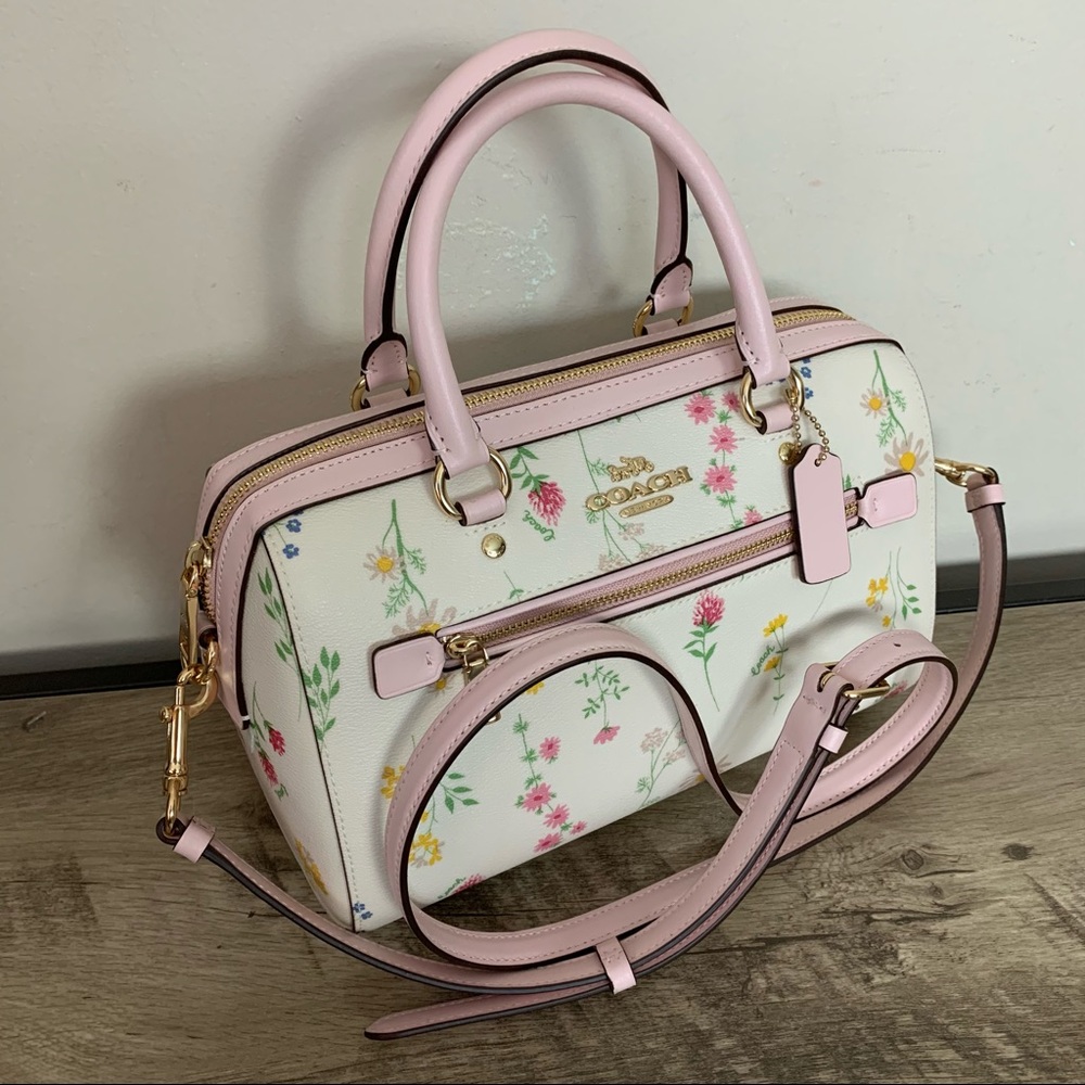 Coach Spaced Wildflower Print Rowan Satchel